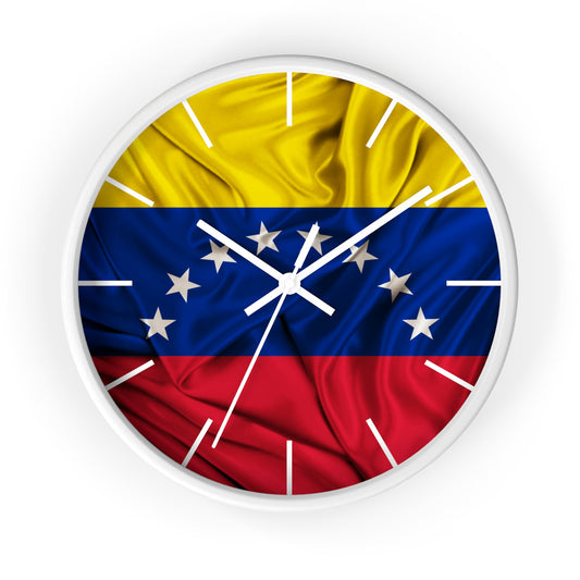 Venezuela Flag Wall Clock Unique Vibrant Wall Art Crafted with Premium Materials Great for Venezuelan Pride Venezuela Souvenir