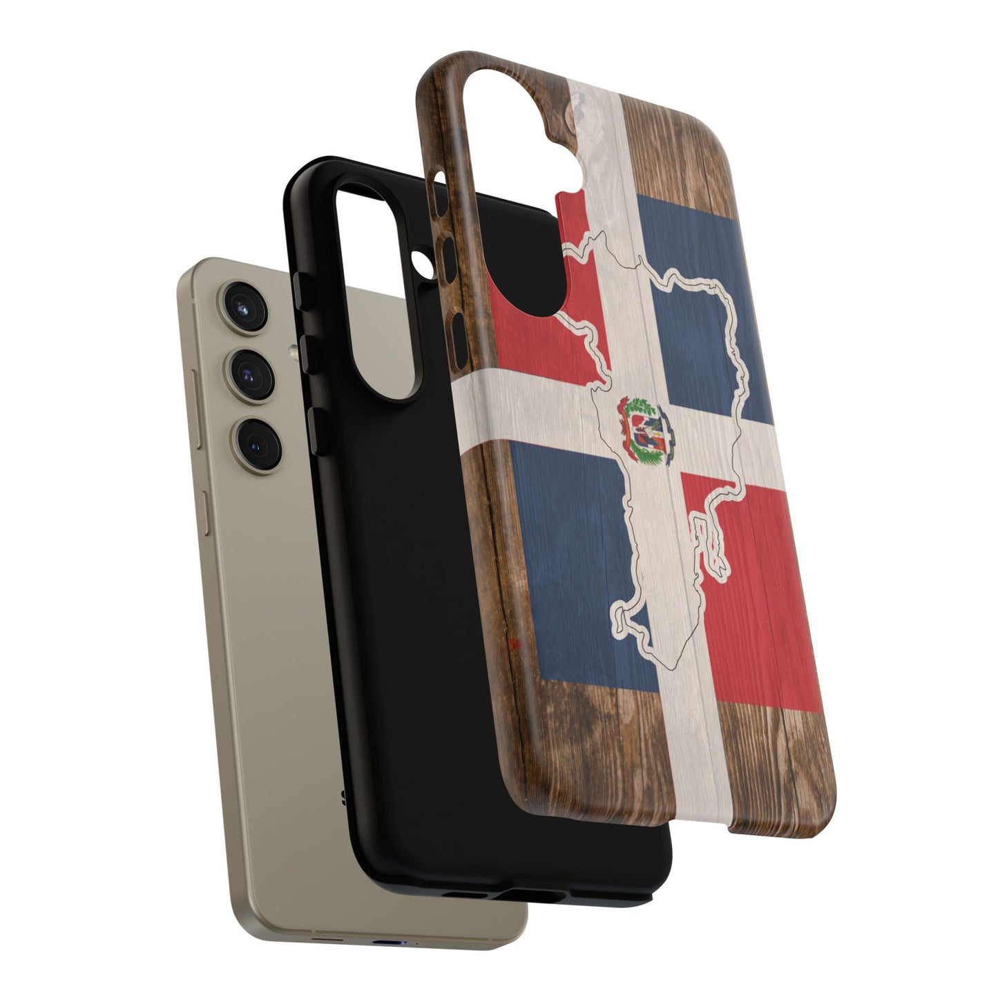 Dominican Republic Flag Phone Map Case Protective Tough Cover Flag of Dominican Pride Hard Plastic Back DR Flag Cover Dominicana