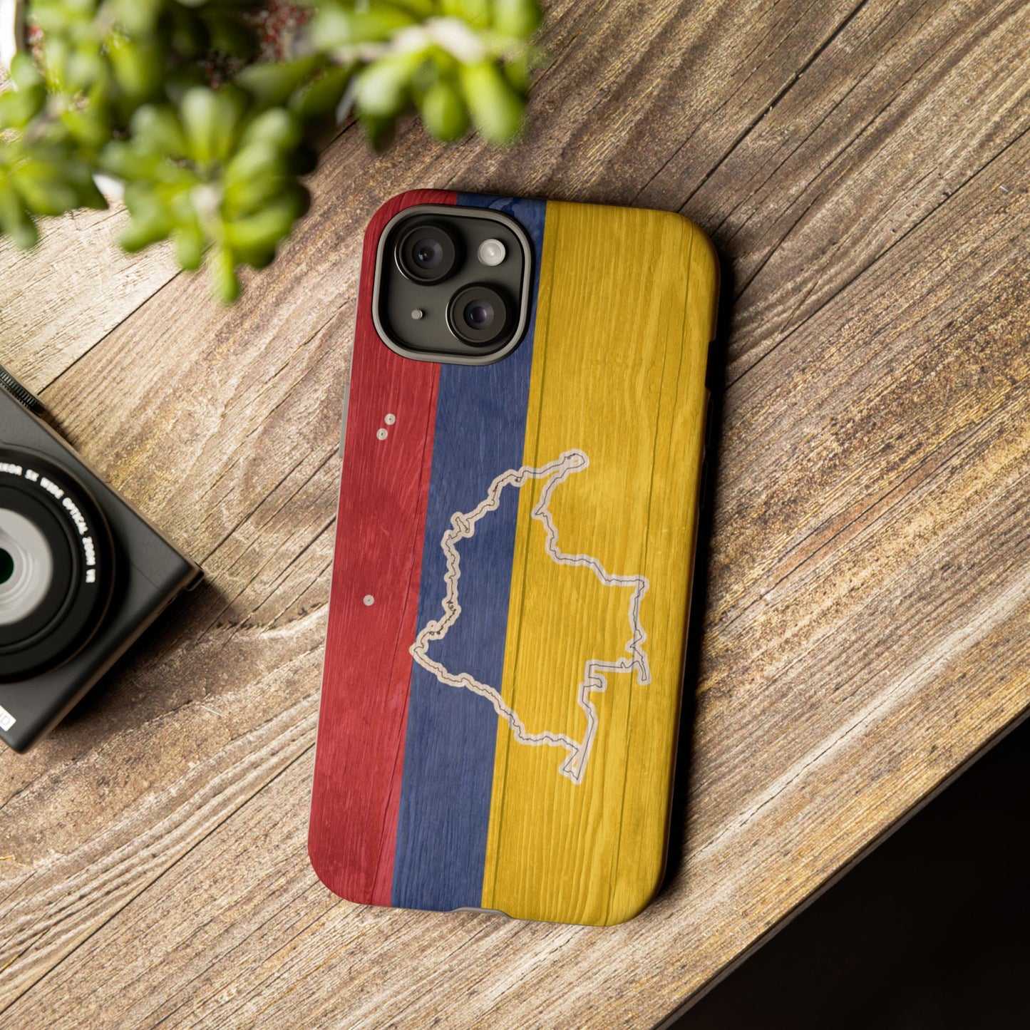 Colombian Flag Map Style iPhone Case Protective Tough Cover Flag of Colombia Samsung Colombian Pride Huawei Hard Plastic Back Colombia Phone