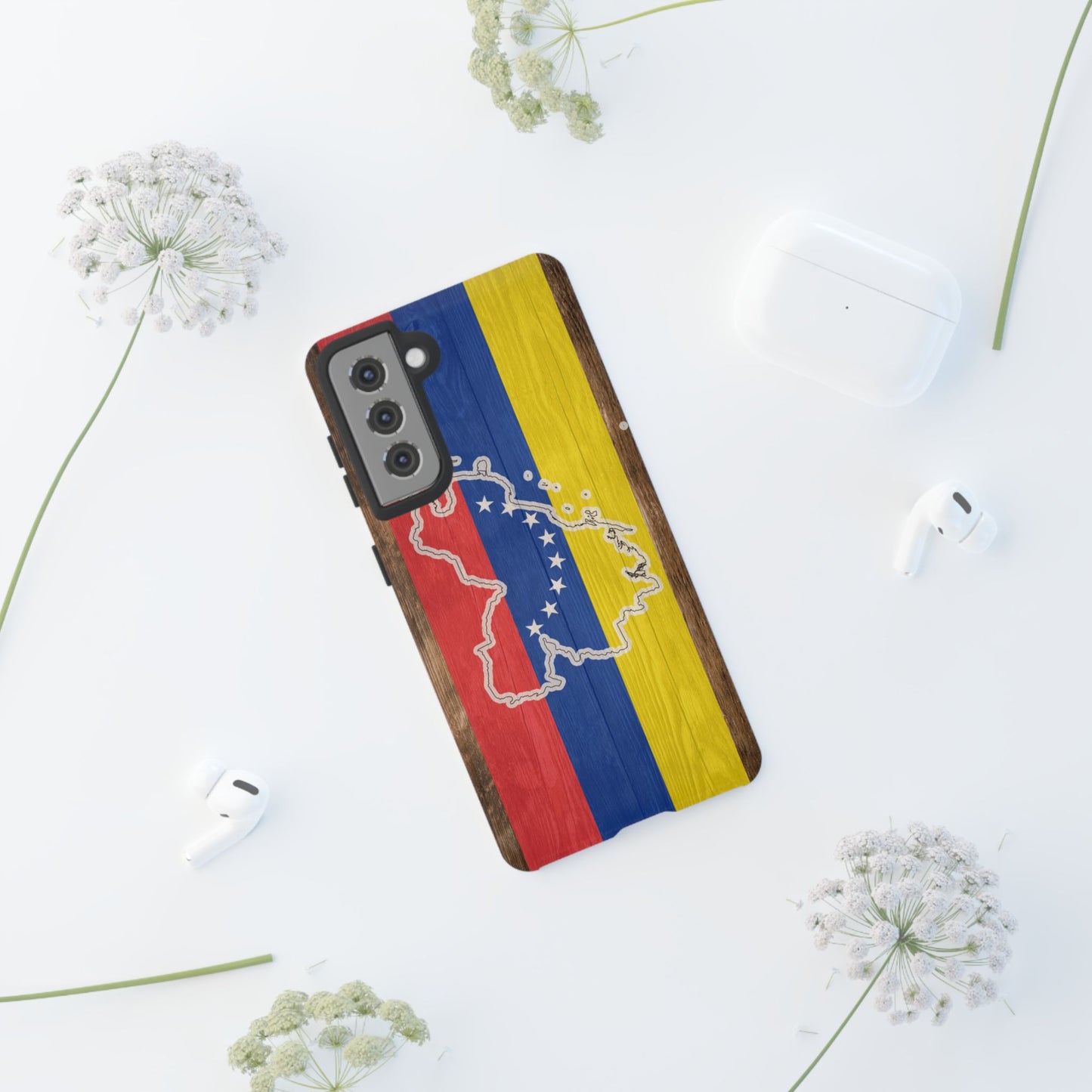 Venezuela Flag Phone Map Case Protective Tough Cover Flag of Venezuela Samsung Venezuelan Pride Hard Plastic Back Venezuela Map Cover