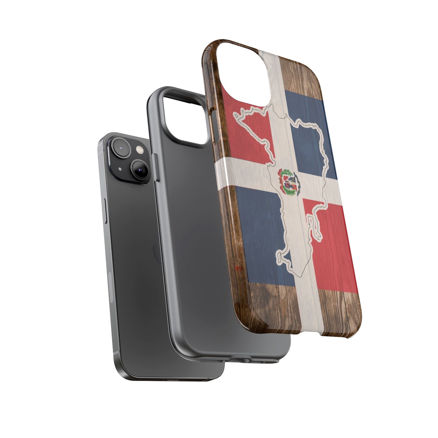 Dominican Republic Flag Phone Map Case Protective Tough Cover Flag of Dominican Pride Hard Plastic Back DR Flag Cover Dominicana