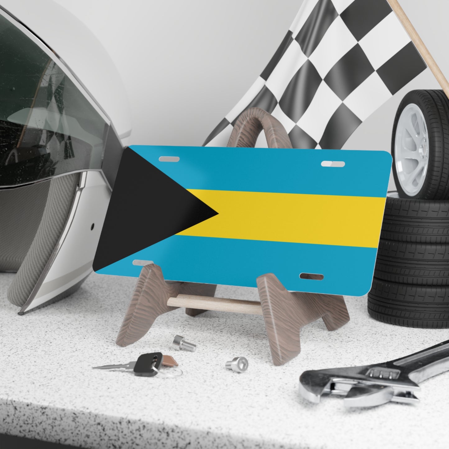 Bahamas Flag Vanity Plate Custom Car DR Gift Personalized Bahamas License Plate Accessory Car Enthusiasts Bahaman Pride