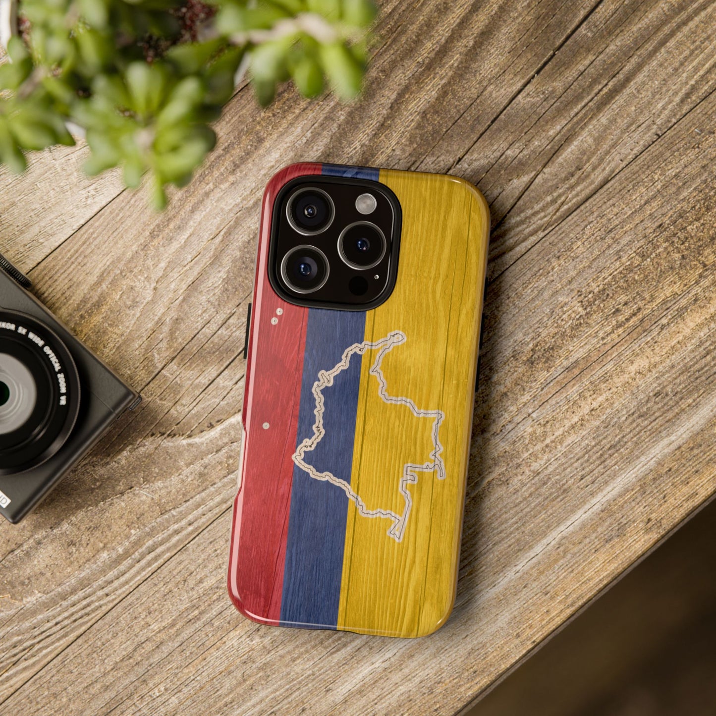 Colombian Flag Map Style iPhone Case Protective Tough Cover Flag of Colombia Samsung Colombian Pride Huawei Hard Plastic Back Colombia Phone