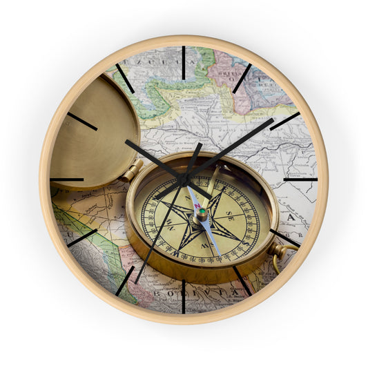 South America Map Wall Clock Colorful Urban Cartography Modern Home Decor Unique Gift for Map Lovers and Travelers