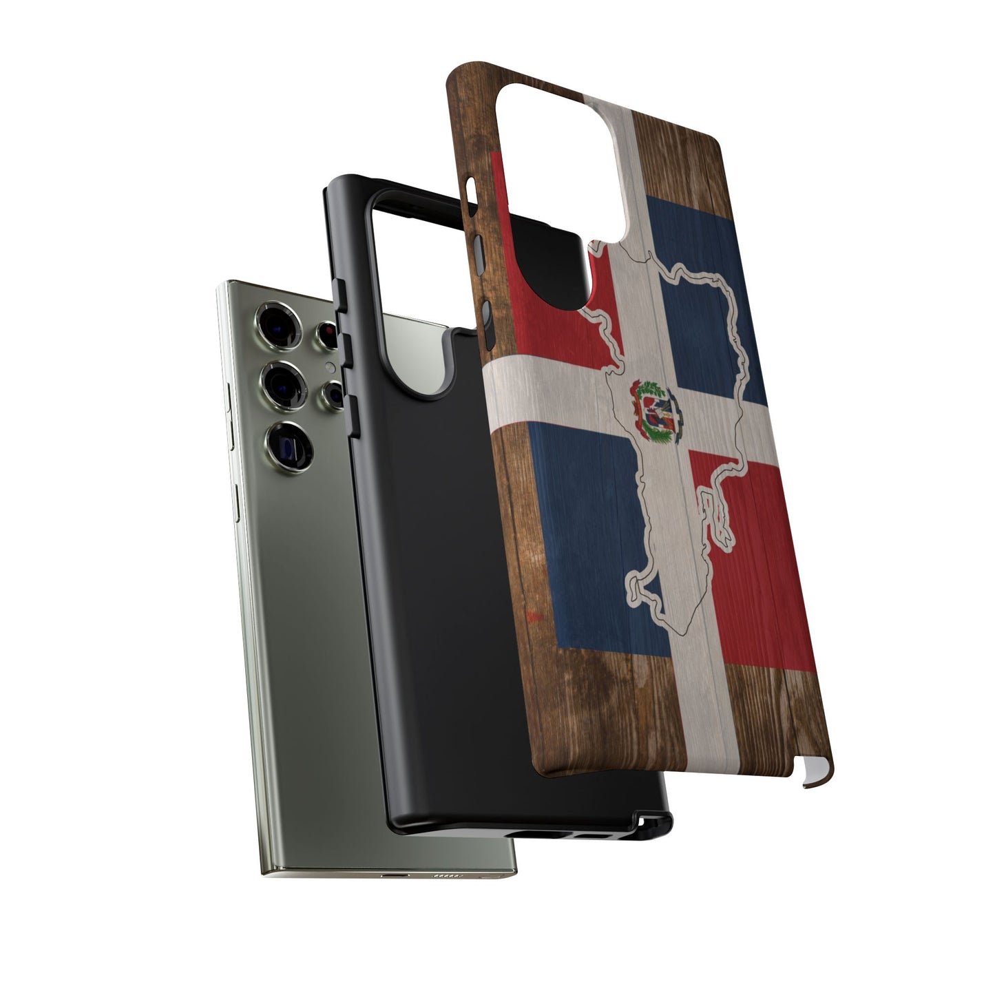 Dominican Republic Flag Phone Map Case Protective Tough Cover Flag of Dominican Pride Hard Plastic Back DR Flag Cover Dominicana