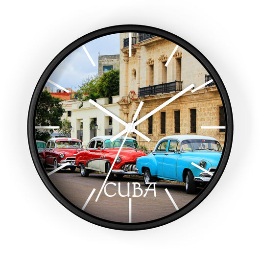 Cuban art wall clock featuring Havana landscape vintage Cuban decor for living room perfect gift for art lovers