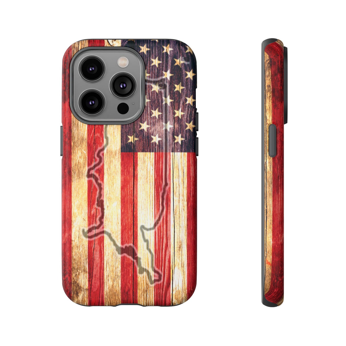 USA flag & map tough phone case for iPhone Samsung Google Patriotic impact-resistant cover with UV protection and shock absorption USA Flag