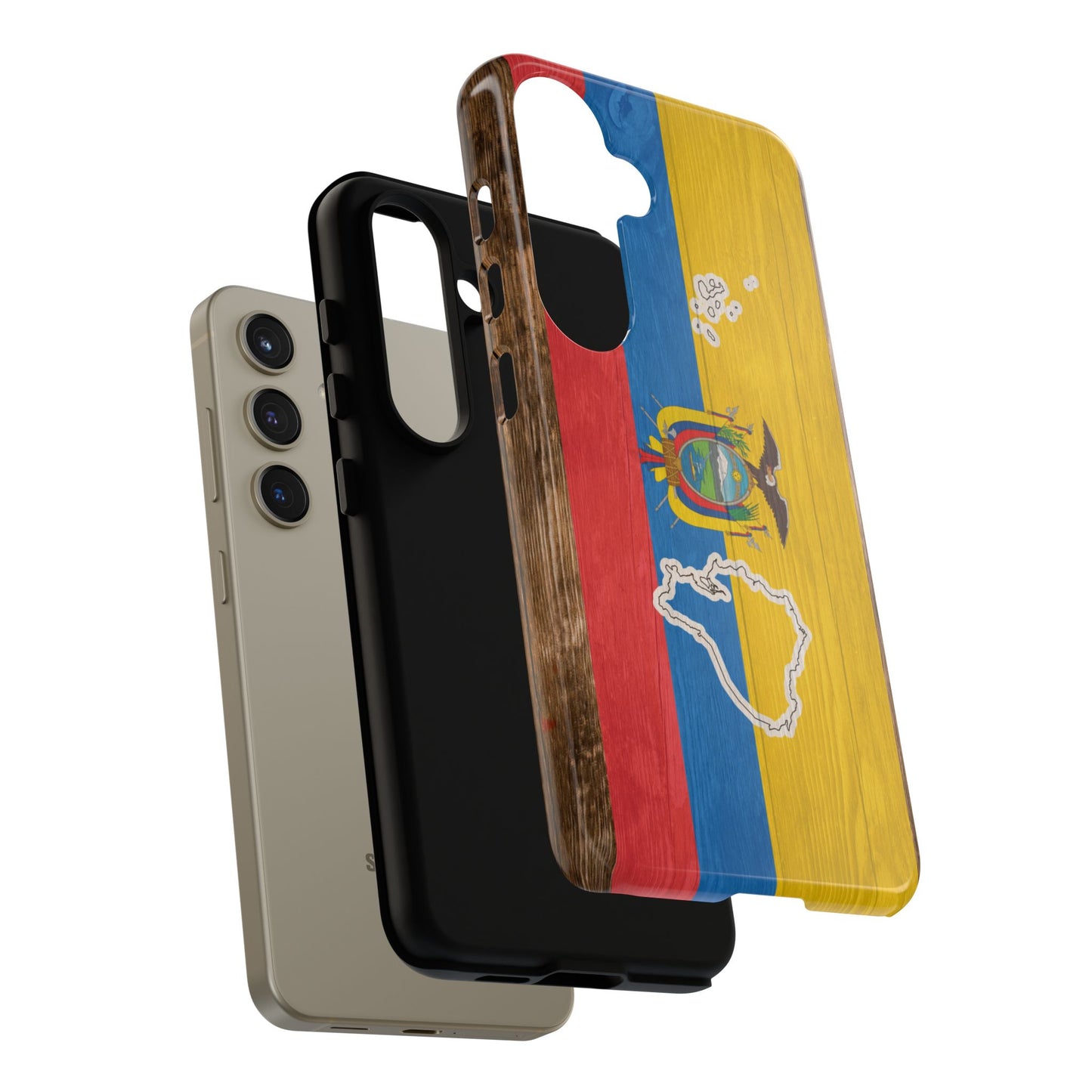 Ecuador Flag Phone Map Case Protective Tough Cover Flag of Ecuador Samsung Ecuadorian Pride Hard Plastic Back Ecuadorian Flag Cover