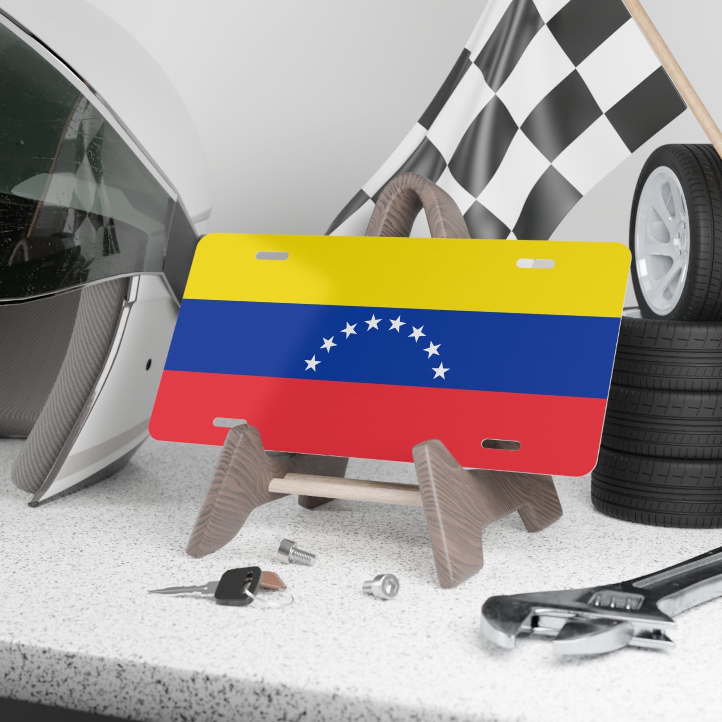 Venezuelan flag Vanity Plate Custom Car Decor Gift Personalized Venezuela License Plate Auto Accessory Car Enthusiasts Venezuelan Pride