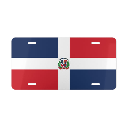 Dominican Flag Vanity Plate Custom Car DR Gift Personalized Dominican Republic License Plate Accessory Car Enthusiasts Dominican Pride