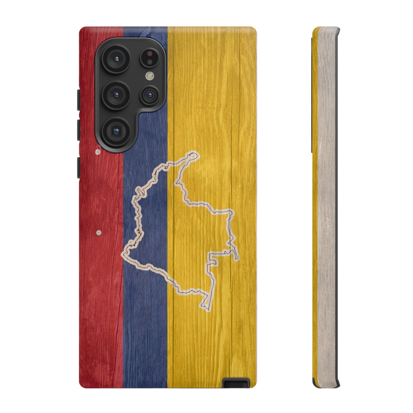 Colombian Flag Map Style iPhone Case Protective Tough Cover Flag of Colombia Samsung Colombian Pride Huawei Hard Plastic Back Colombia Phone