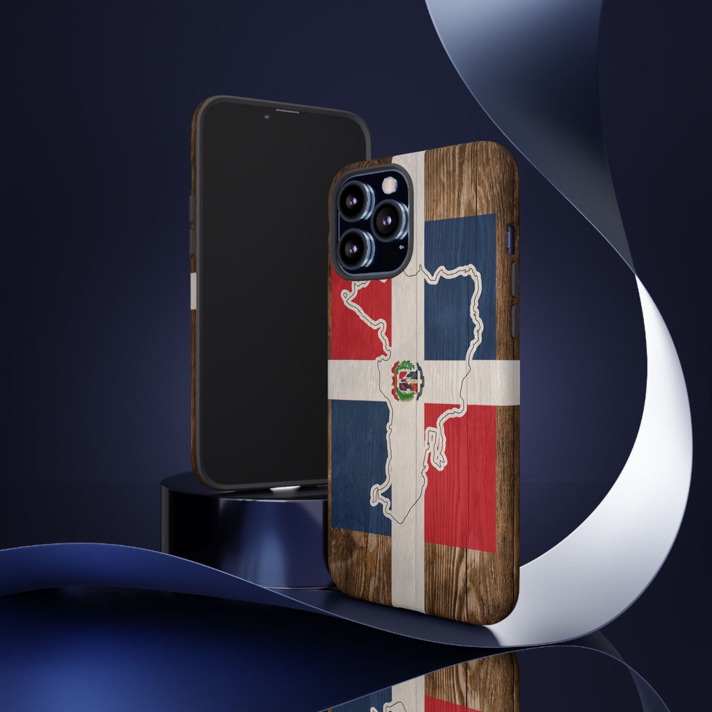 Dominican Republic Flag Phone Map Case Protective Tough Cover Flag of Dominican Pride Hard Plastic Back DR Flag Cover Dominicana