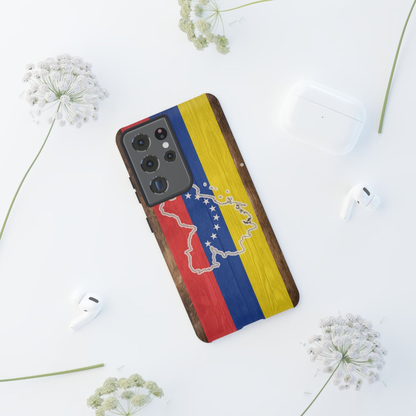 Venezuela Flag Phone Map Case Protective Tough Cover Flag of Venezuela Samsung Venezuelan Pride Hard Plastic Back Venezuela Map Cover