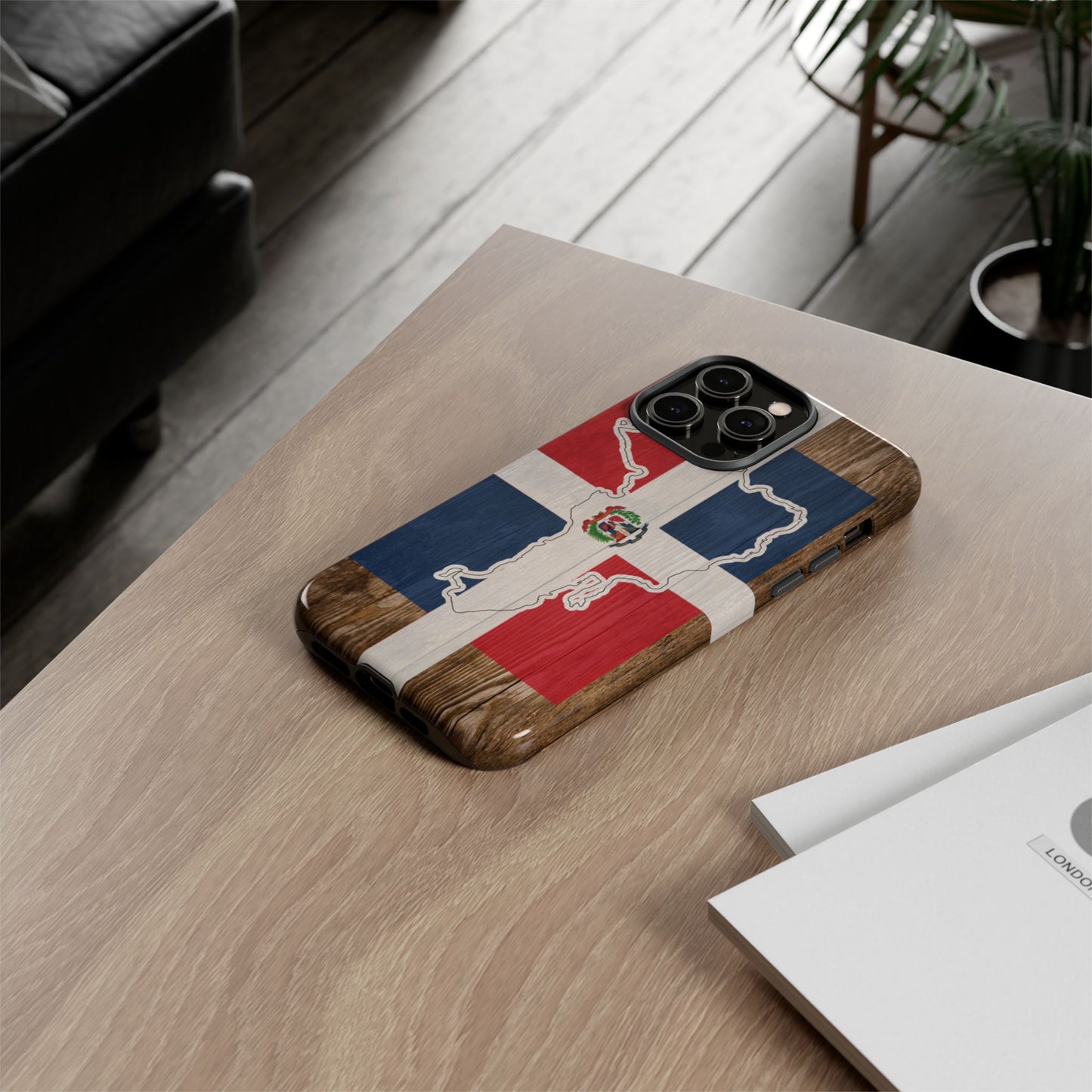 Dominican Republic Flag Phone Map Case Protective Tough Cover Flag of Dominican Pride Hard Plastic Back DR Flag Cover Dominicana