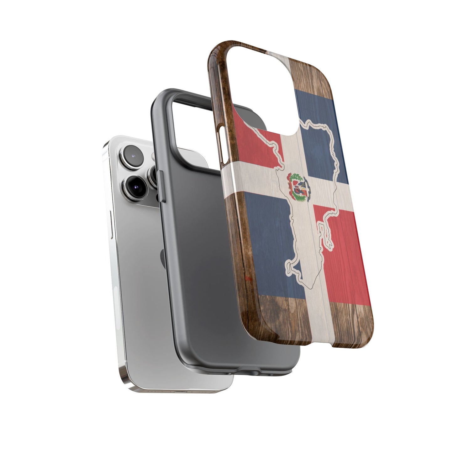 Dominican Republic Flag Phone Map Case Protective Tough Cover Flag of Dominican Pride Hard Plastic Back DR Flag Cover Dominicana