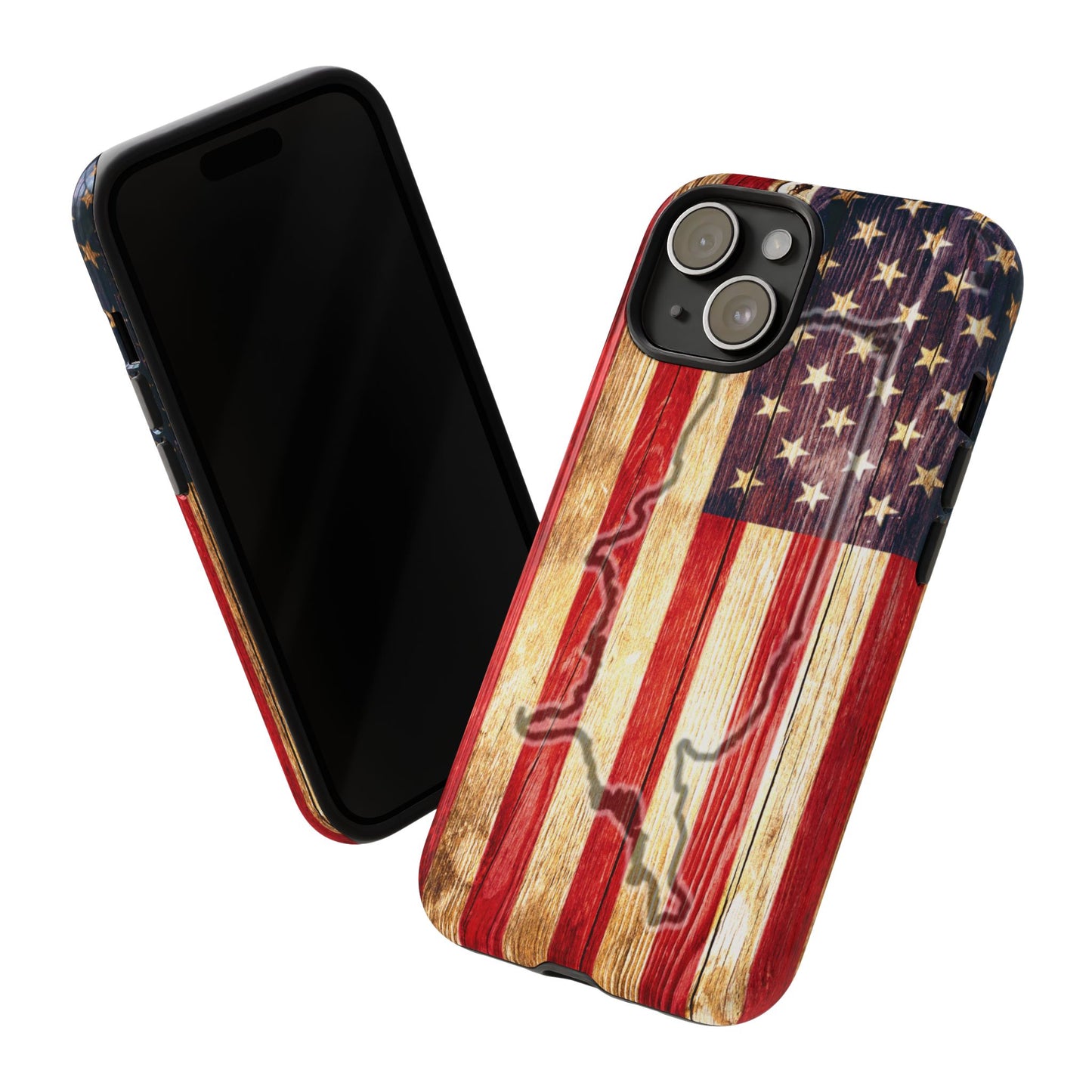 USA flag & map tough phone case for iPhone Samsung Google Patriotic impact-resistant cover with UV protection and shock absorption USA Flag