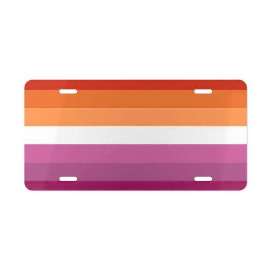 Lesbian Pride License Plate - LGBTQ Car Vanity Tag, Pride Flag Auto Plate, Perfect Lesbian Gift for Cars & Truc