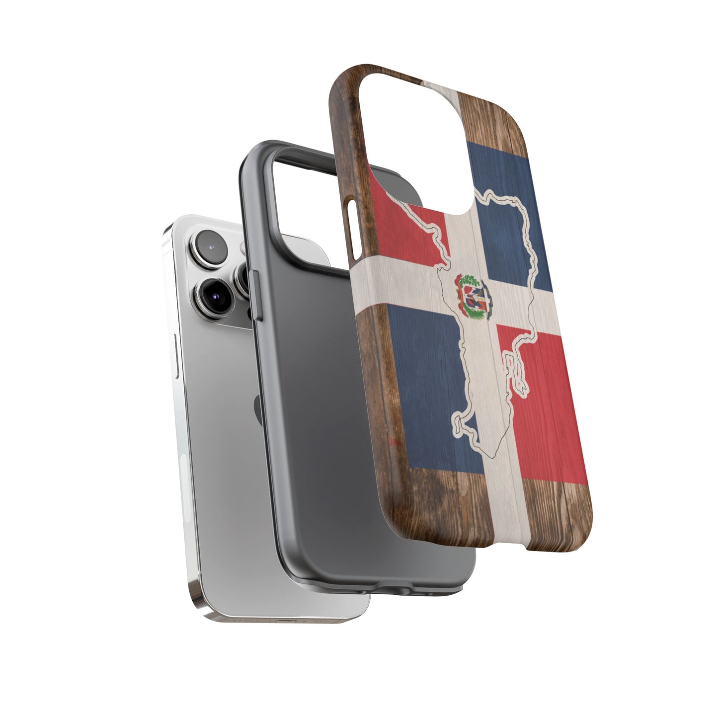 Dominican Republic Flag Phone Map Case Protective Tough Cover Flag of Dominican Pride Hard Plastic Back DR Flag Cover Dominicana