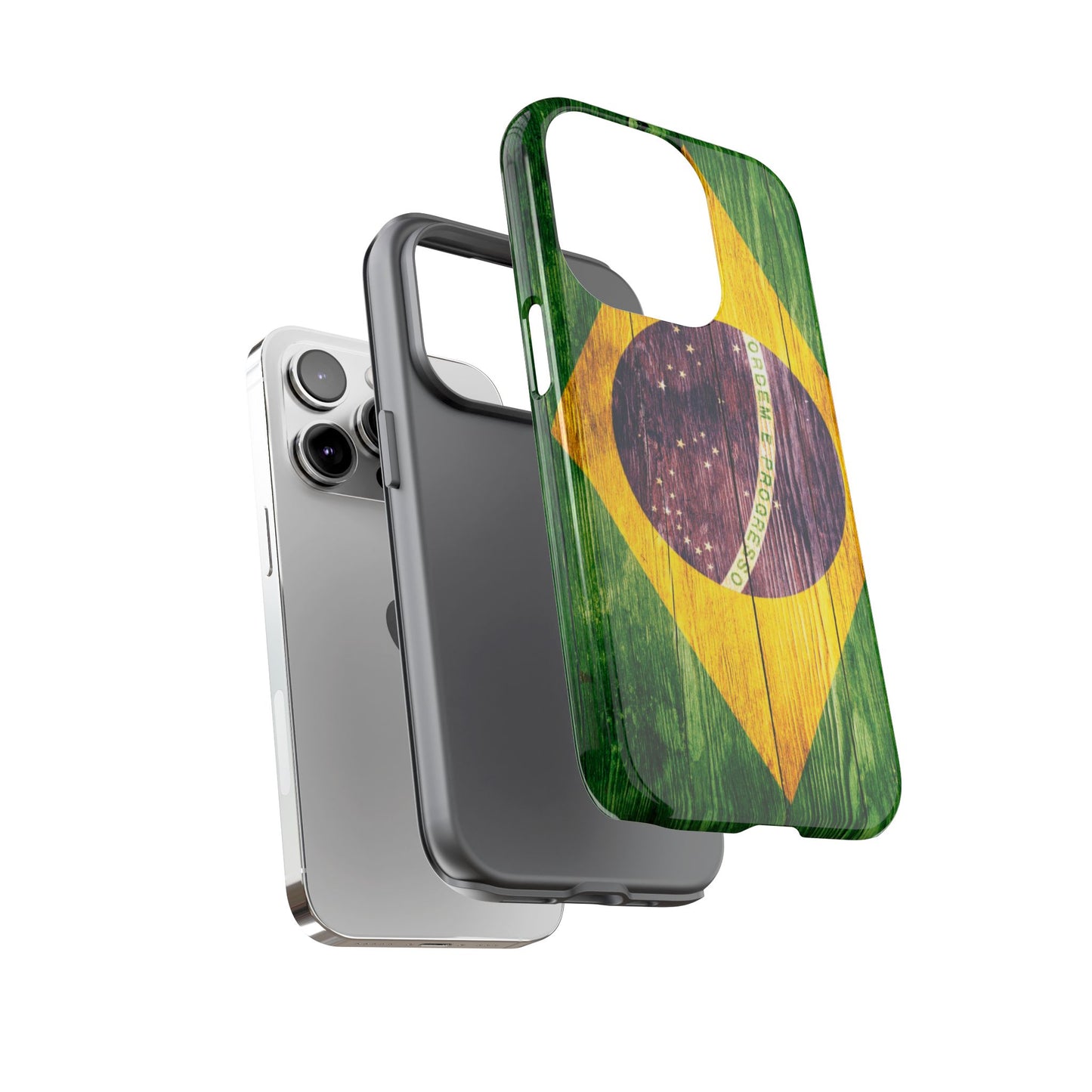 Brazil Phone Case Protective Tough Cover Flag of Brazil Samsung Brazilian Pride Hard Plastic Back Brazil Flag Cover IPhone Souvenir Gift Protective Case