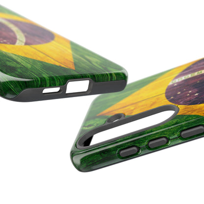 Brazil Phone Case Protective Tough Cover Flag of Brazil Samsung Brazilian Pride Hard Plastic Back Brazil Flag Cover IPhone Souvenir Gift Protective Case