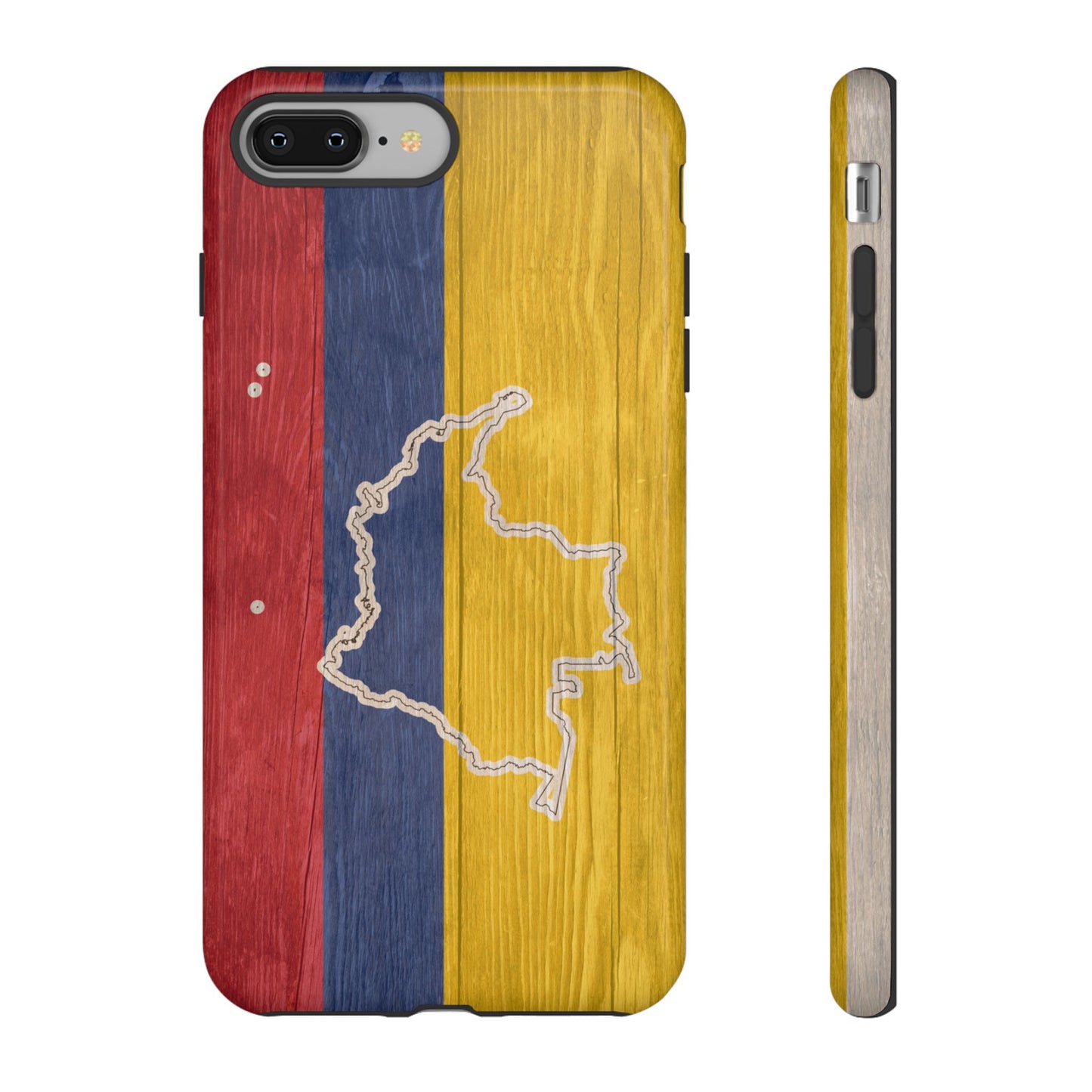 Colombian Flag Map Style iPhone Case Protective Tough Cover Flag of Colombia Samsung Colombian Pride Huawei Hard Plastic Back Colombia Phone