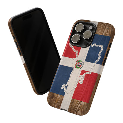 Dominican Republic Flag Phone Map Case Protective Tough Cover Flag of Dominican Pride Hard Plastic Back DR Flag Cover Dominicana