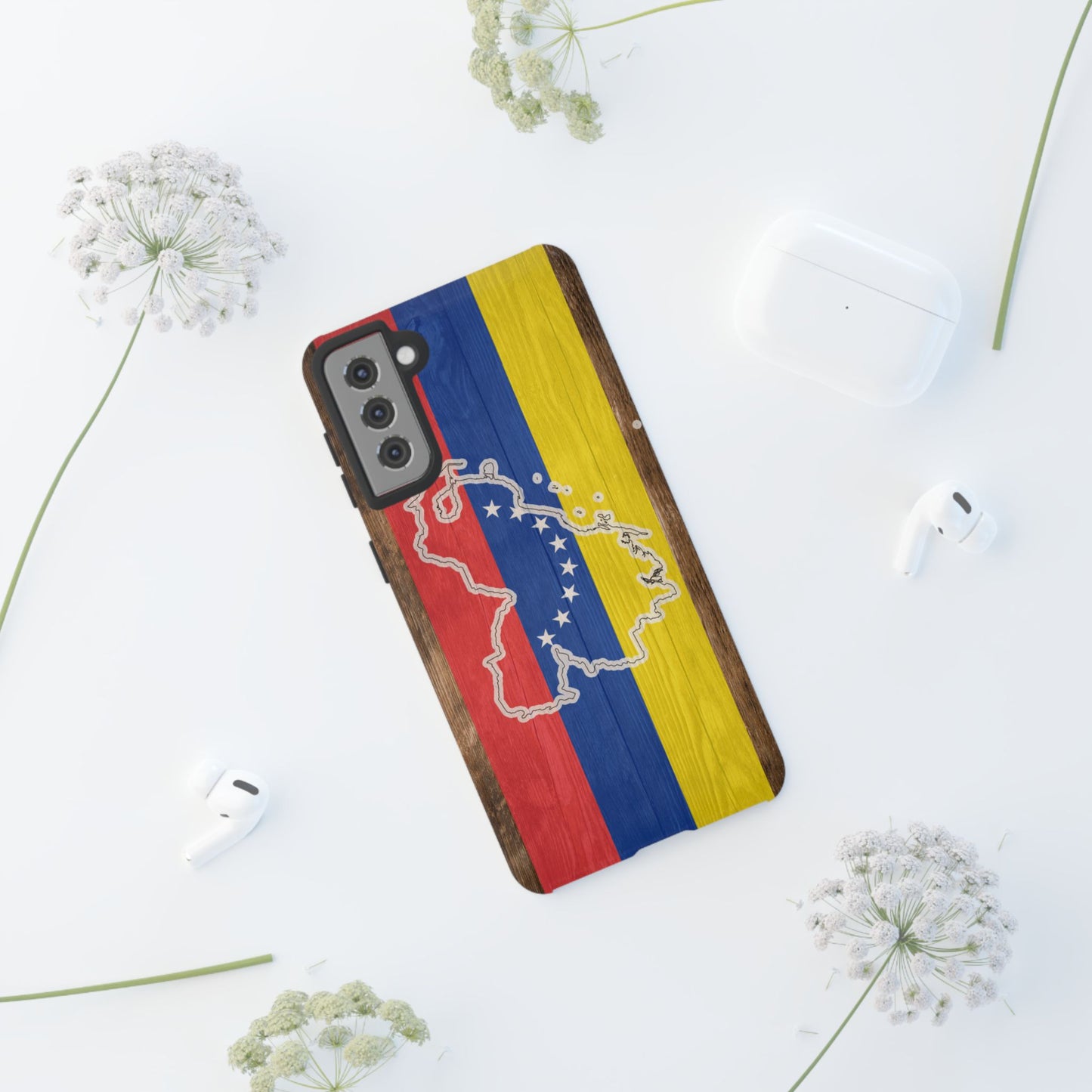 Venezuela Flag Phone Map Case Protective Tough Cover Flag of Venezuela Samsung Venezuelan Pride Hard Plastic Back Venezuela Map Cover