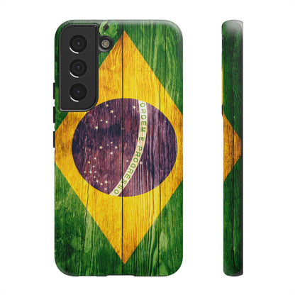 Brazil Phone Case Protective Tough Cover Flag of Brazil Samsung Brazilian Pride Hard Plastic Back Brazil Flag Cover IPhone Souvenir Gift Protective Case