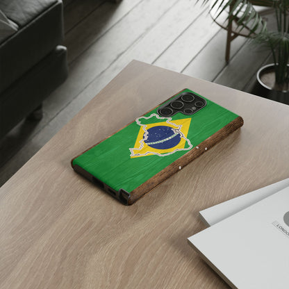 Brazil Flag Phone Map Case Protective Tough Cover Flag of Brazil Samsung Brazilian Pride Hard Plastic Back Brazil Flag Cover