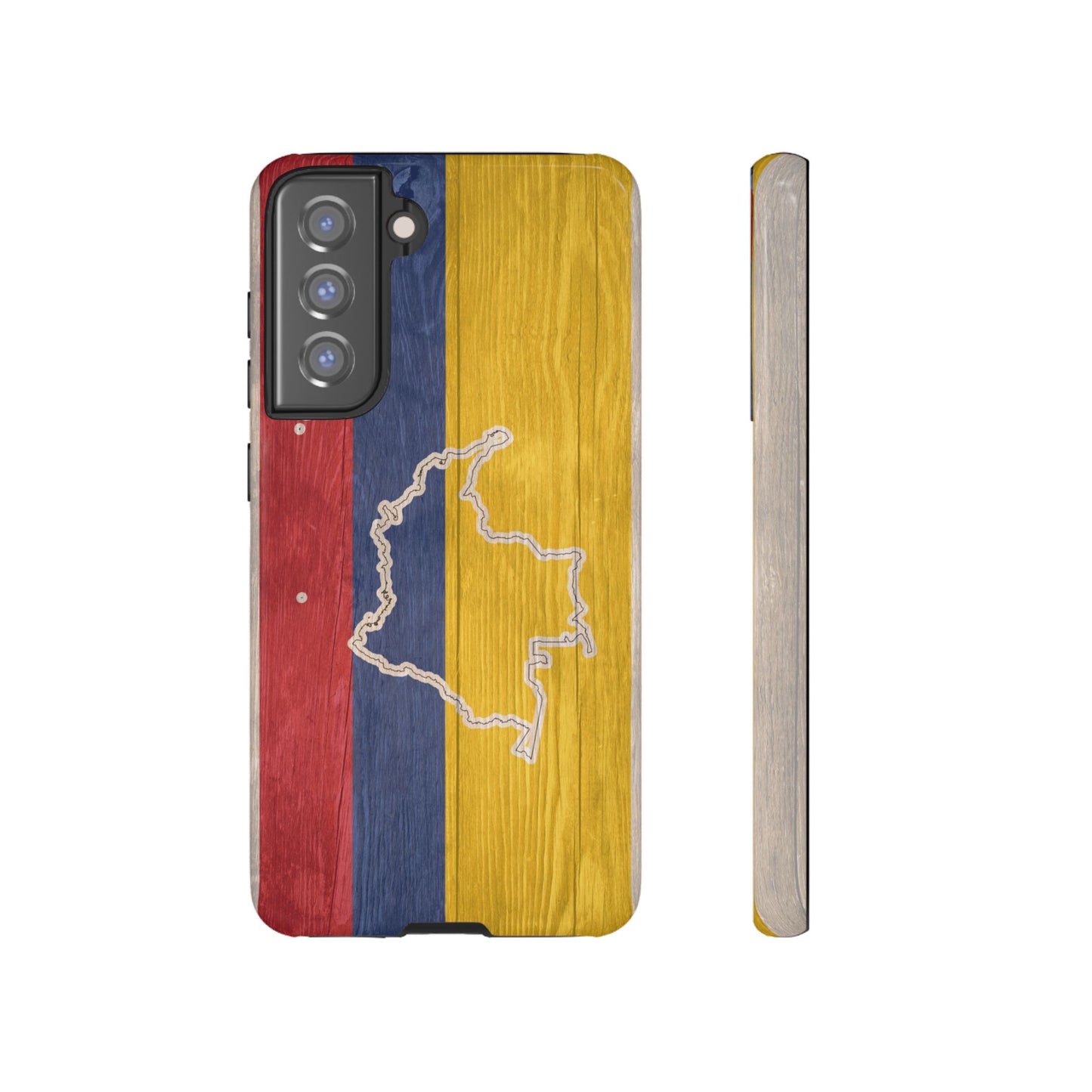 Colombian Flag Map Style iPhone Case Protective Tough Cover Flag of Colombia Samsung Colombian Pride Huawei Hard Plastic Back Colombia Phone