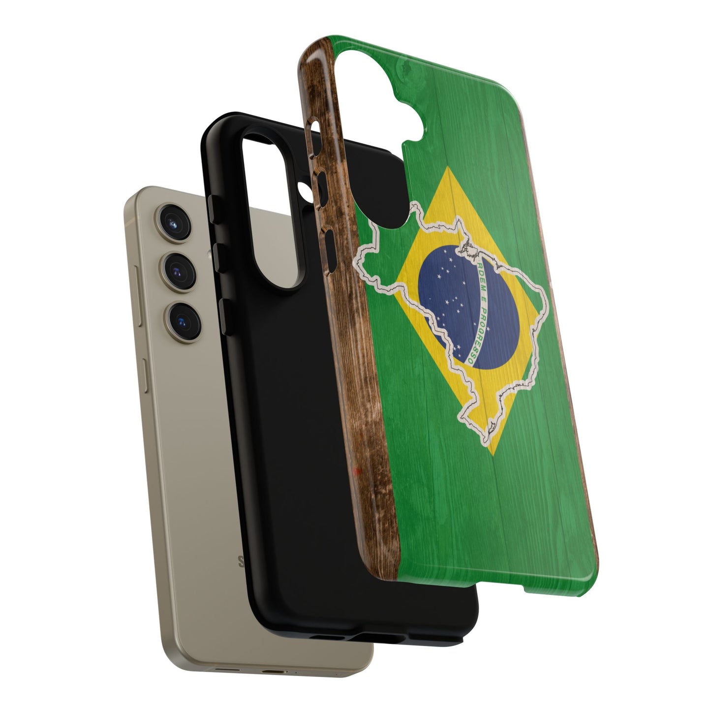 Brazil Flag Phone Map Case Protective Tough Cover Flag of Brazil Samsung Brazilian Pride Hard Plastic Back Brazil Flag Cover