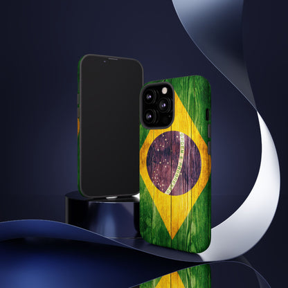 Brazil Phone Case Protective Tough Cover Flag of Brazil Samsung Brazilian Pride Hard Plastic Back Brazil Flag Cover IPhone Souvenir Gift Protective Case