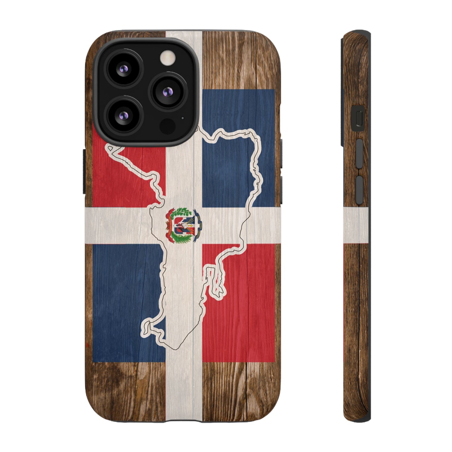 Dominican Republic Flag Phone Map Case Protective Tough Cover Flag of Dominican Pride Hard Plastic Back DR Flag Cover Dominicana