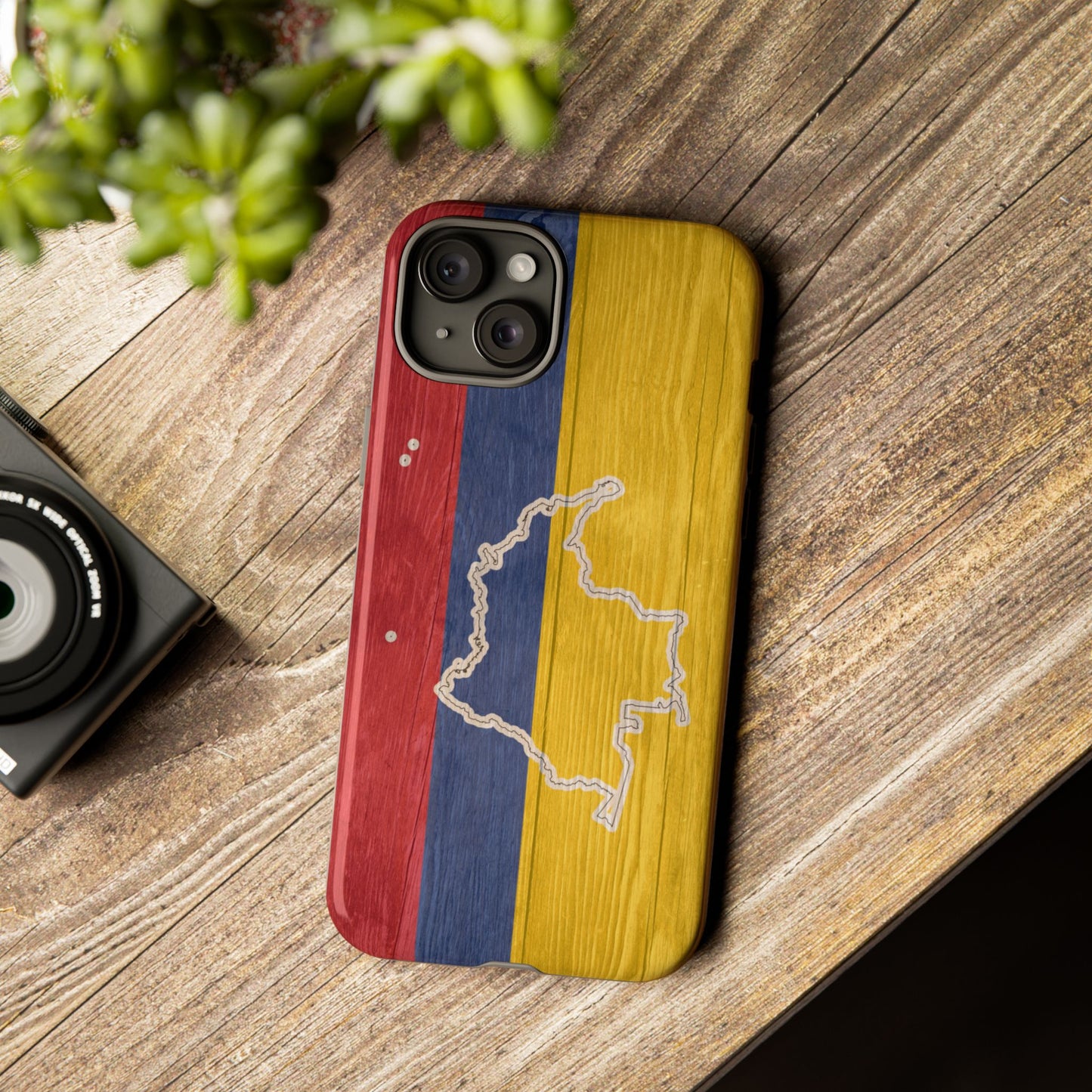 Colombian Flag Map Style iPhone Case Protective Tough Cover Flag of Colombia Samsung Colombian Pride Huawei Hard Plastic Back Colombia Phone