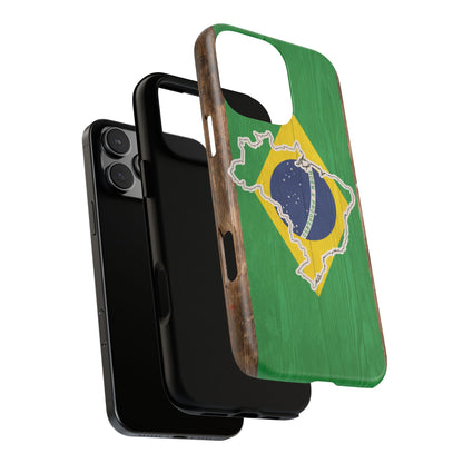 Brazil Flag Phone Map Case Protective Tough Cover Flag of Brazil Samsung Brazilian Pride Hard Plastic Back Brazil Flag Cover