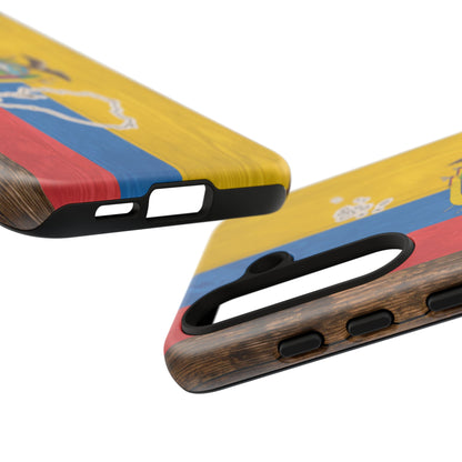 Ecuador Flag Phone Map Case Protective Tough Cover Flag of Ecuador Samsung Ecuadorian Pride Hard Plastic Back Ecuadorian Flag Cover