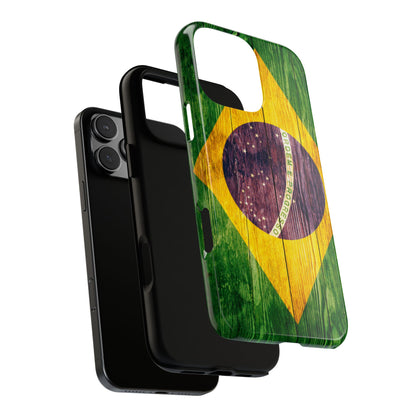 Brazil Phone Case Protective Tough Cover Flag of Brazil Samsung Brazilian Pride Hard Plastic Back Brazil Flag Cover IPhone Souvenir Gift Protective Case