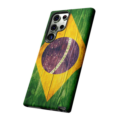 Brazil Phone Case Protective Tough Cover Flag of Brazil Samsung Brazilian Pride Hard Plastic Back Brazil Flag Cover IPhone Souvenir Gift Protective Case