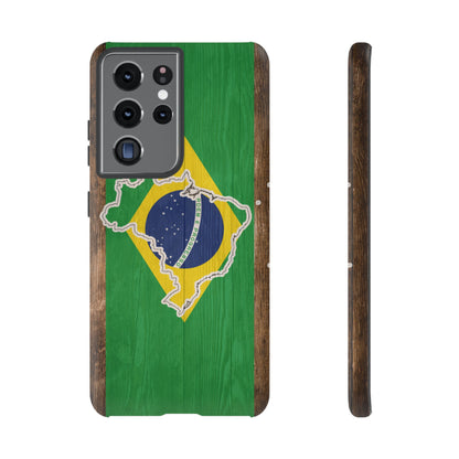 Brazil Flag Phone Map Case Protective Tough Cover Flag of Brazil Samsung Brazilian Pride Hard Plastic Back Brazil Flag Cover