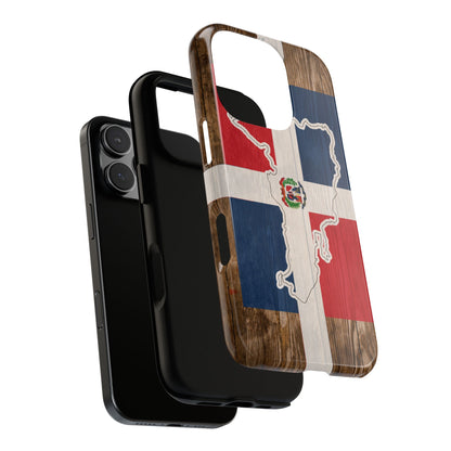 Dominican Republic Flag Phone Map Case Protective Tough Cover Flag of Dominican Pride Hard Plastic Back DR Flag Cover Dominicana