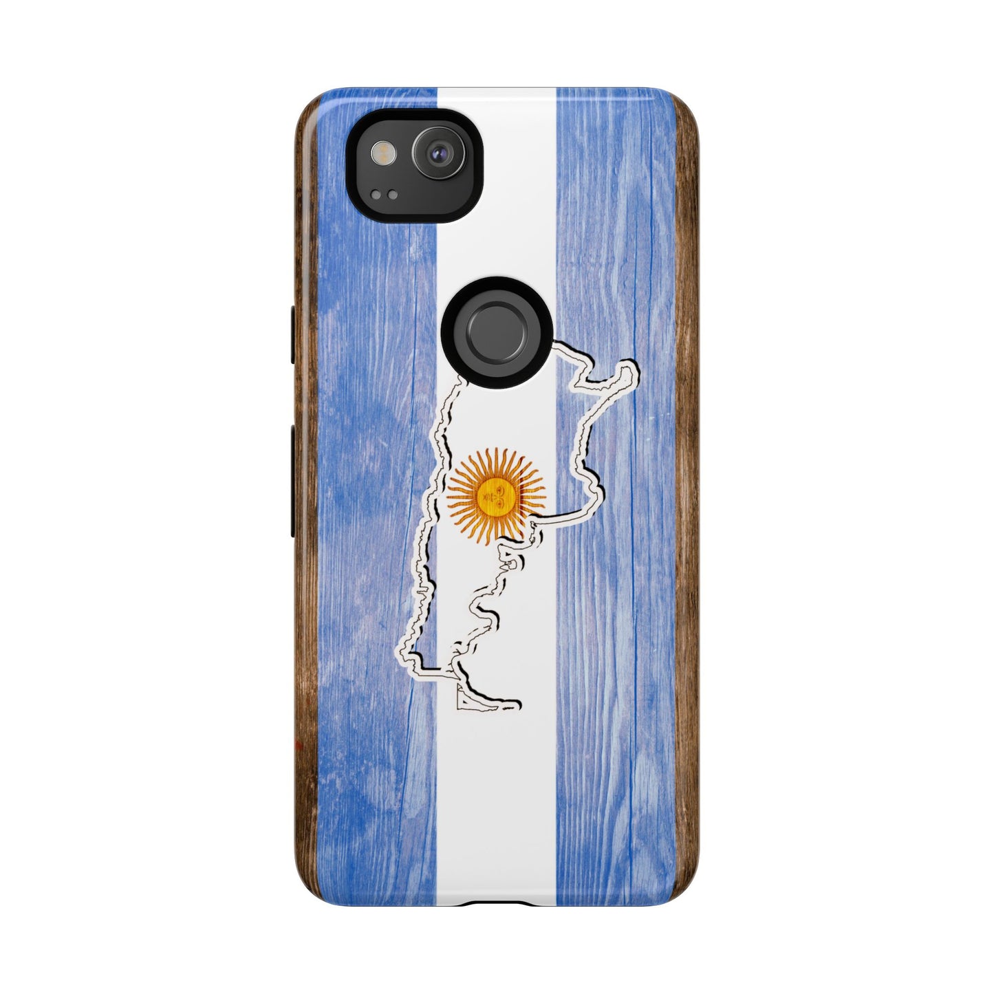 Argentina Flag Phone Case Samsung Tough Protective Cover Argentinean Pride Hard Plastic Map Argentinian Design Argentina Souvenir Wood Design Style