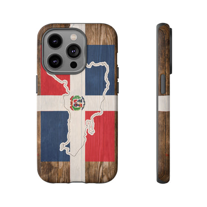 Dominican Republic Flag Phone Map Case Protective Tough Cover Flag of Dominican Pride Hard Plastic Back DR Flag Cover Dominicana