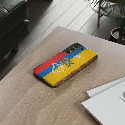 Ecuador Flag Phone Map Case Protective Tough Cover Flag of Ecuador Samsung Ecuadorian Pride Hard Plastic Back Ecuadorian Flag Cover