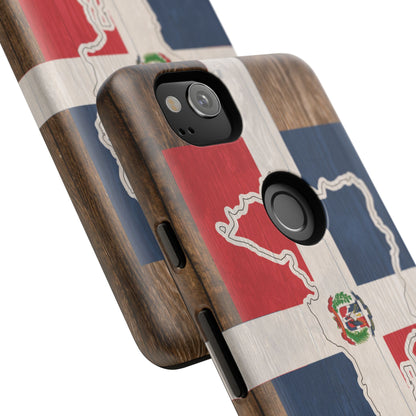 Dominican Republic Flag Phone Map Case Protective Tough Cover Flag of Dominican Pride Hard Plastic Back DR Flag Cover Dominicana