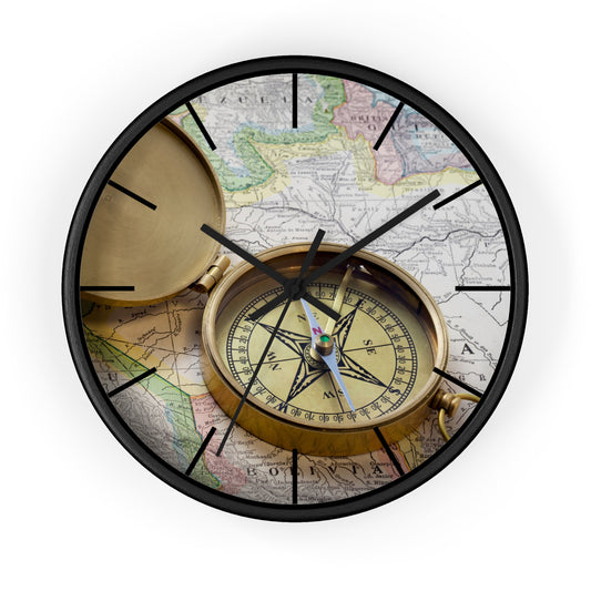 South America Map Wall Clock Colorful Urban Cartography Modern Home Decor Unique Gift for Map Lovers and Travelers