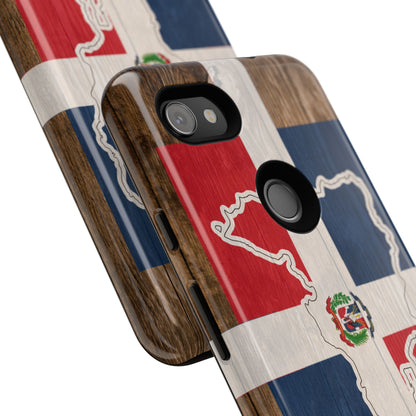 Dominican Republic Flag Phone Map Case Protective Tough Cover Flag of Dominican Pride Hard Plastic Back DR Flag Cover Dominicana