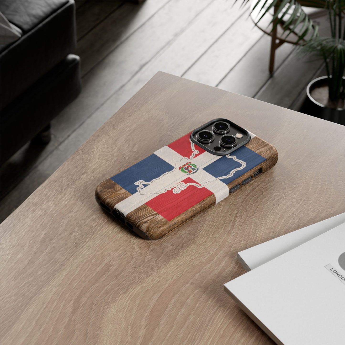 Dominican Republic Flag Phone Map Case Protective Tough Cover Flag of Dominican Pride Hard Plastic Back DR Flag Cover Dominicana