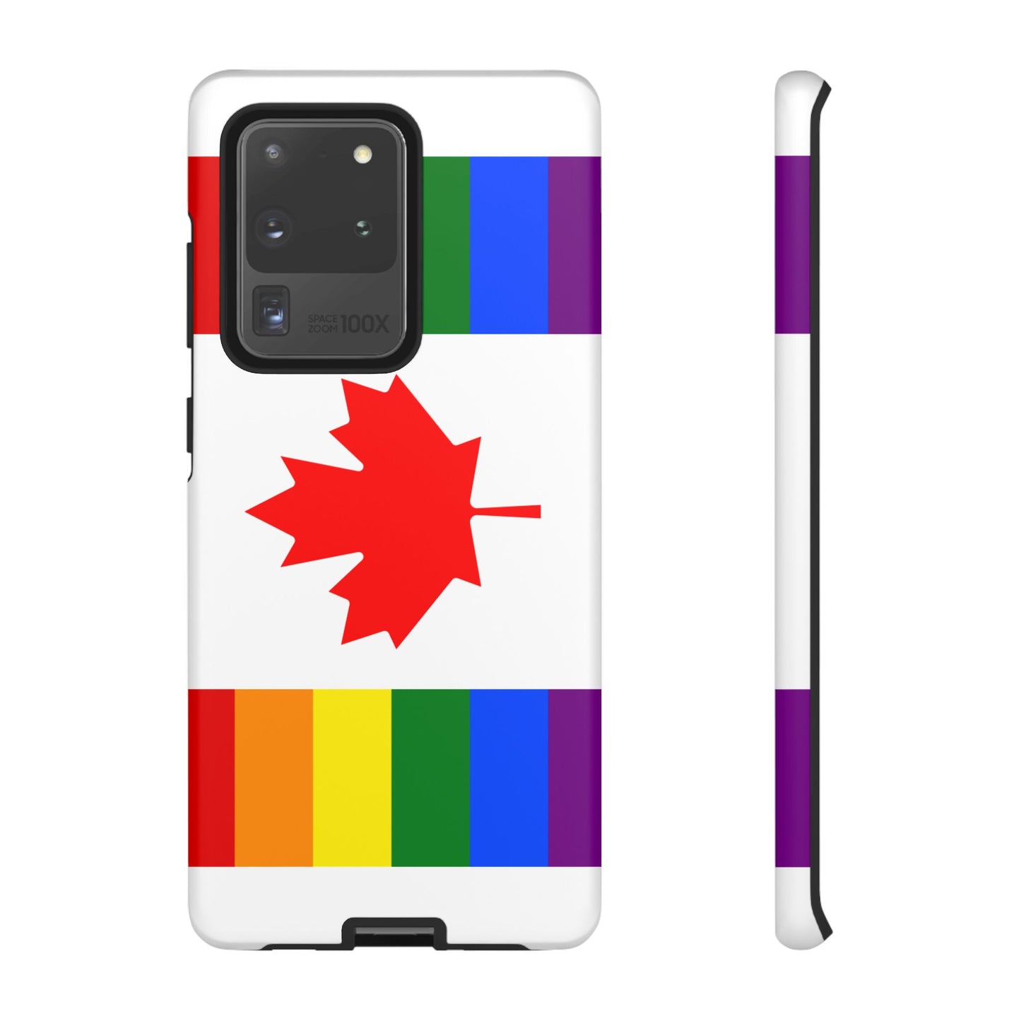 Pride Flag Phone Case -Tough Cases for LGBTQ+ Supporters Canada Theme Rainbow Design Colorful Accessories Birthday Gift