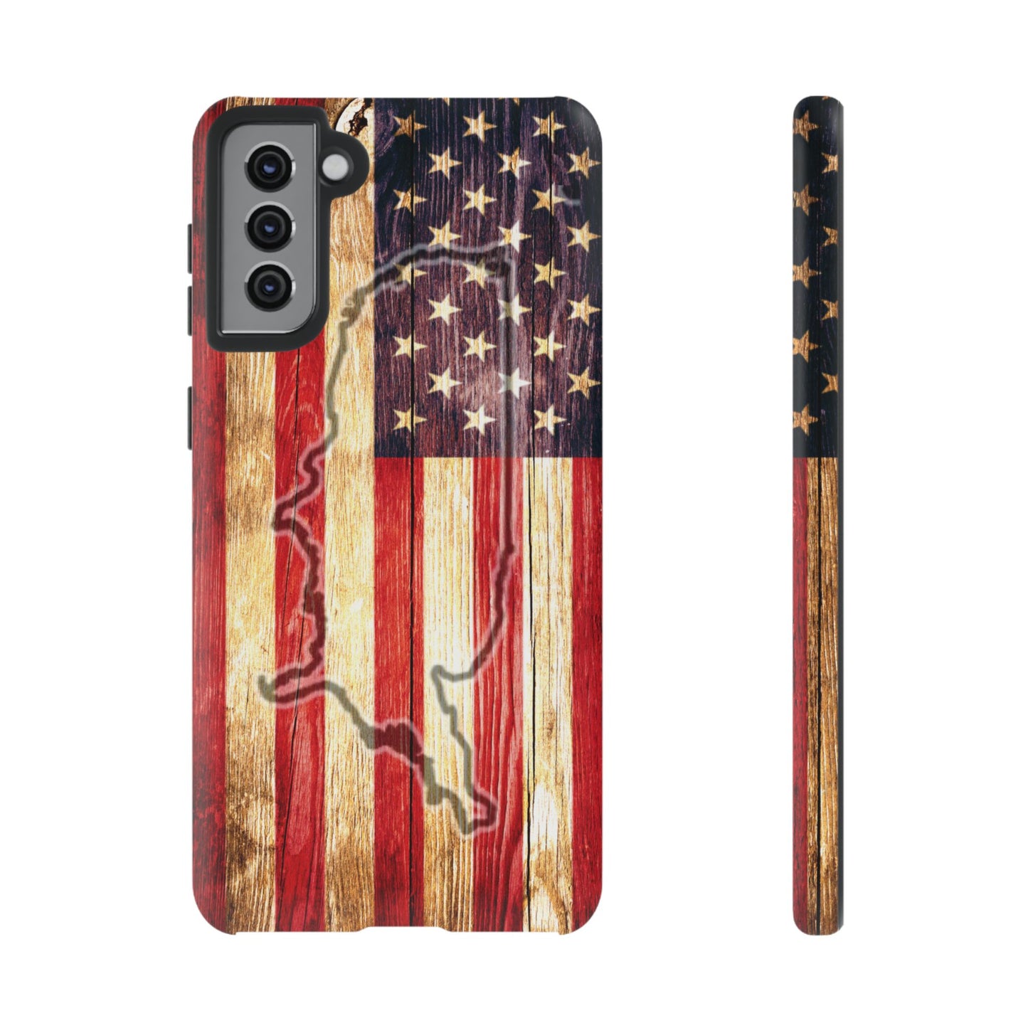 USA flag & map tough phone case for iPhone Samsung Google Patriotic impact-resistant cover with UV protection and shock absorption USA Flag