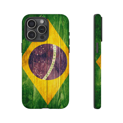 Brazil Phone Case Protective Tough Cover Flag of Brazil Samsung Brazilian Pride Hard Plastic Back Brazil Flag Cover IPhone Souvenir Gift Protective Case